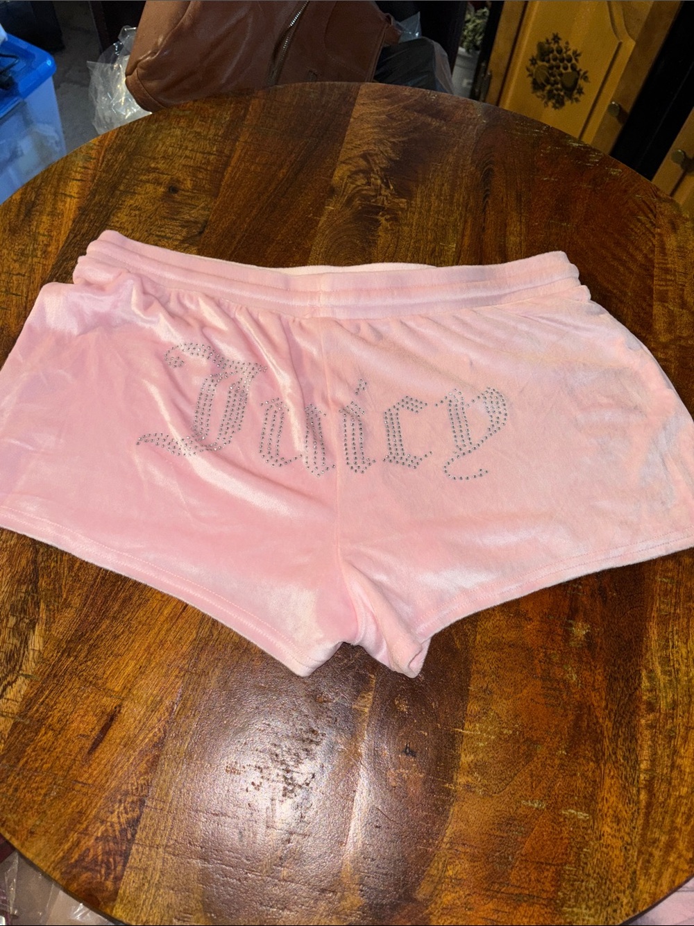 Juicy Couture Light Pink Drawstring Lounge Shorts - Picture 3 of 6
